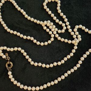 J. Crew one long string of pearls.